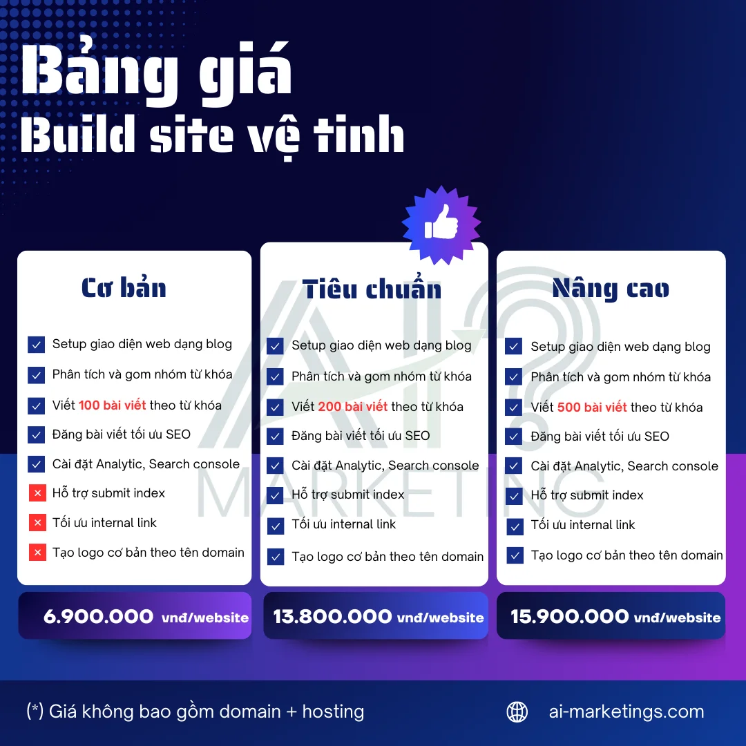 dịch vụ xây website vệ tinh